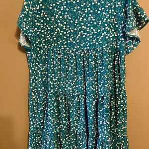 Floral Teal Dress